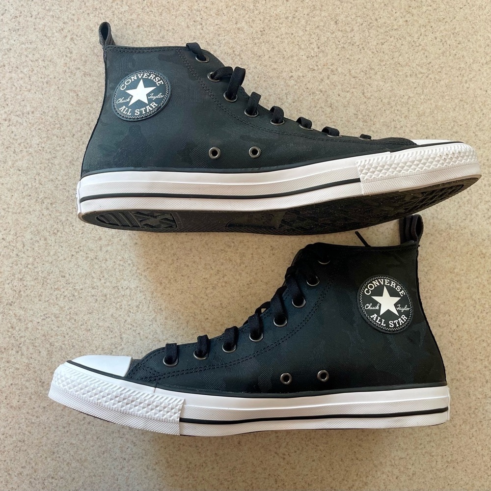 Chuck Taylor All Star TecTuff Waterproof Black Camo Like New No Box